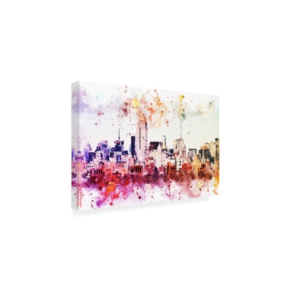 Philippe Hugonnard 'NYC Watercolor Collection - Manhattan View II' Canvas Art,12x19